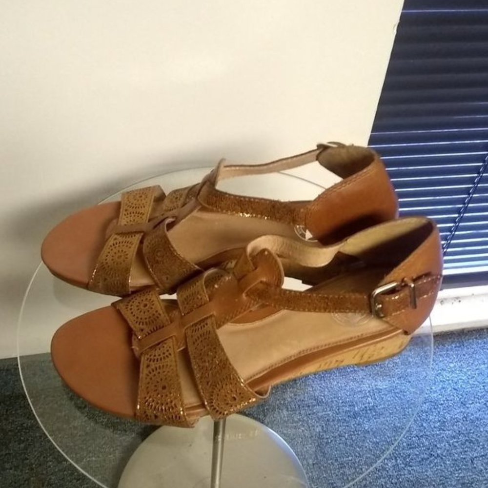 Bronze and Tan Cork Sandals by Nurture